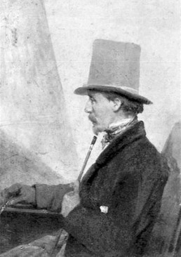 Domenico Induno in un ritratto