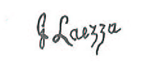 Firma autografa di Giuseppe Laezza