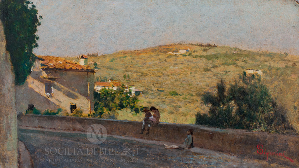 Telemaco Signorini quadri macchiaioli in vendita presso la Società di Belle Arti art gallery